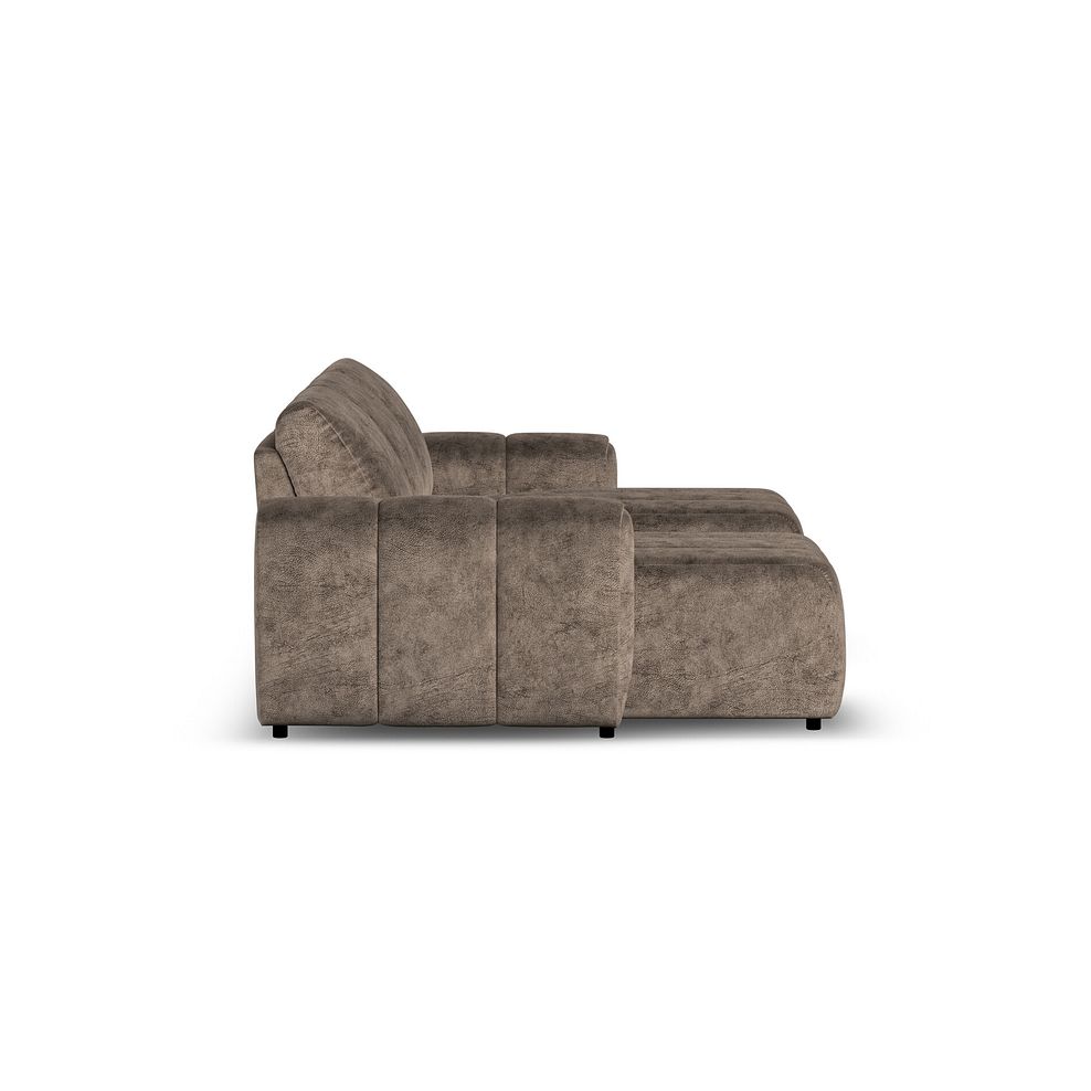 Nap Modular 3 Seater U-Shape Chaise Sofa in Dapple Chocolate Fabric  - Group 16 4