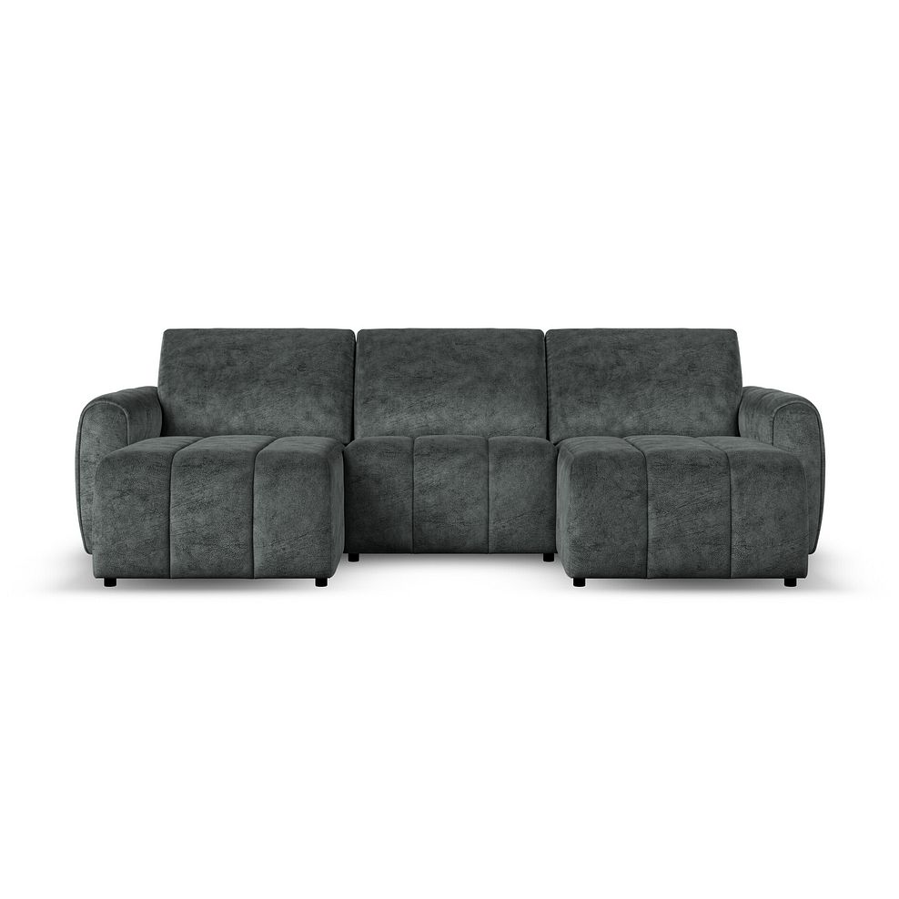 Nap Modular 3 Seater U-Shape Chaise Sofa in  Dapple Grey Fabric- Group 16 2