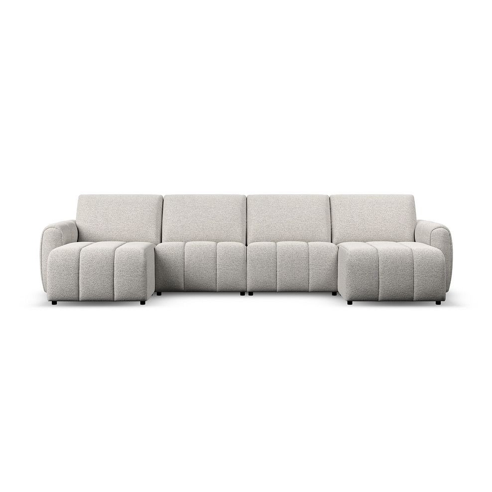 Nap Modular 4 Seater U-Shape Chaise Sofa in Coastal Linen Fabric - Group 17 2