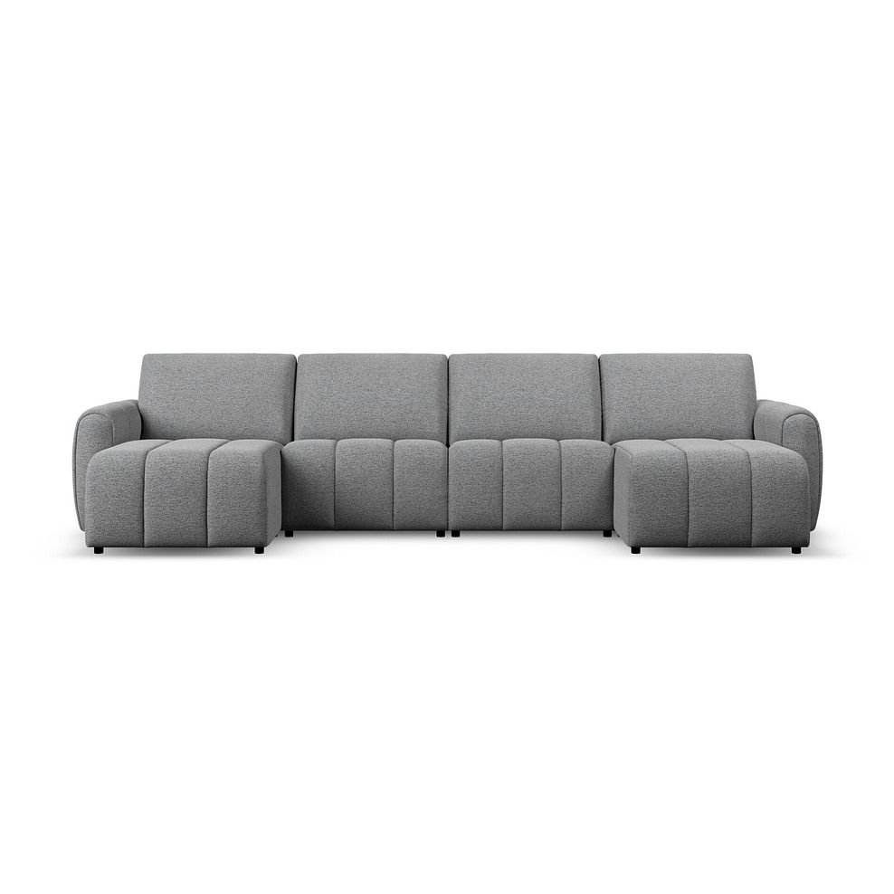 Nap Modular 4 Seater U-Shape Chaise Sofa in  Coastal Mist Fabric- Group 17 2