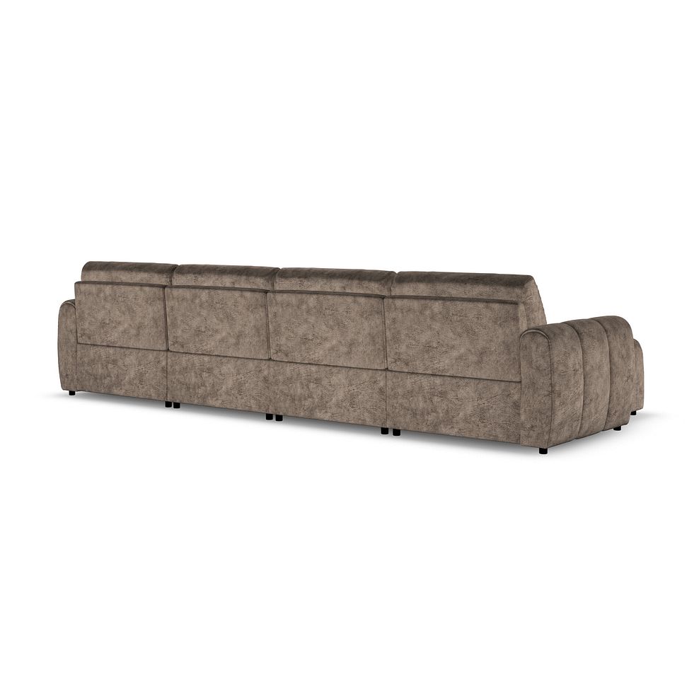 Nap Modular 4 Seater U-Shape Chaise Sofa in Dapple Chocolate Fabric  - Group 17 3
