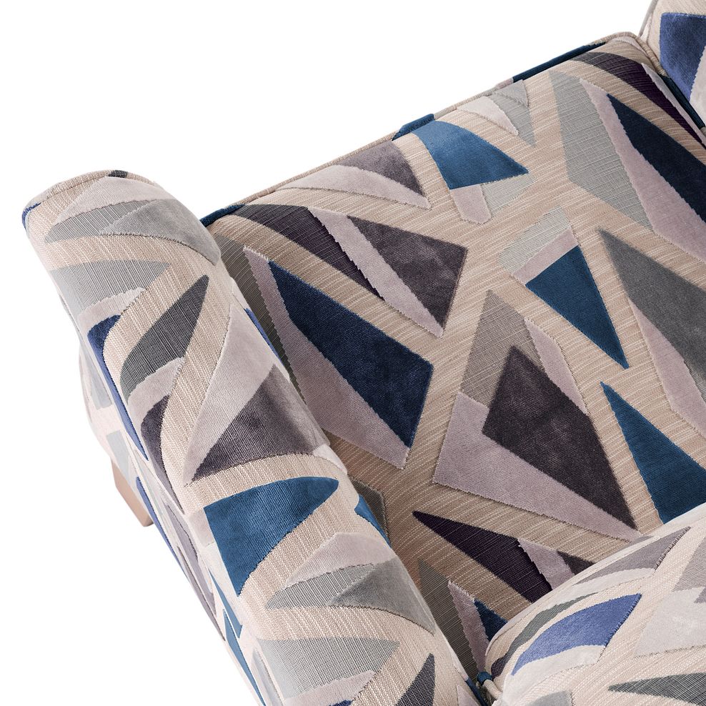 Claremont Accent Chair in Patterned Navy Fabric 6