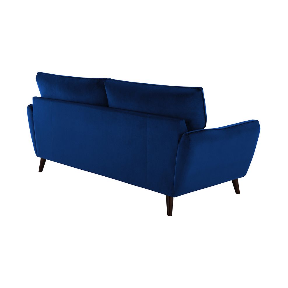 Retro Style Velvet 4 Seater Sofa Fern Oak Furnitureland
