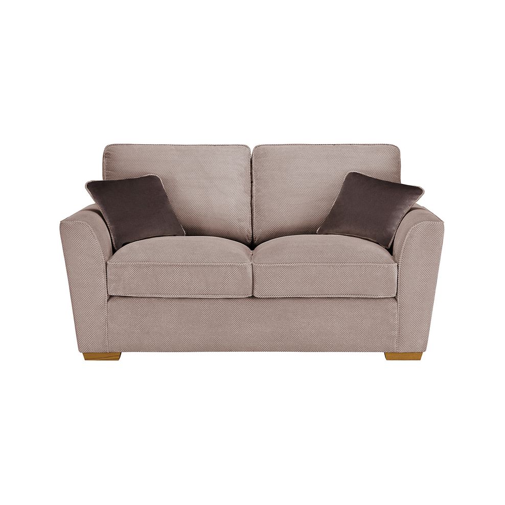 Nebraska 2 Seater High Back Sofa in Aero Fawn with Cedar Scatters 1