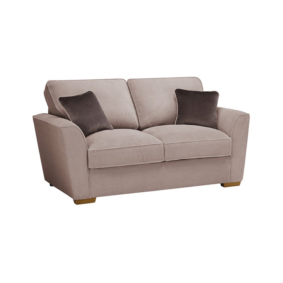 Nebraska 2 Seater Sofa Bed with Deluxe Mattress in Aero Fawn with Cedar Scatters 2