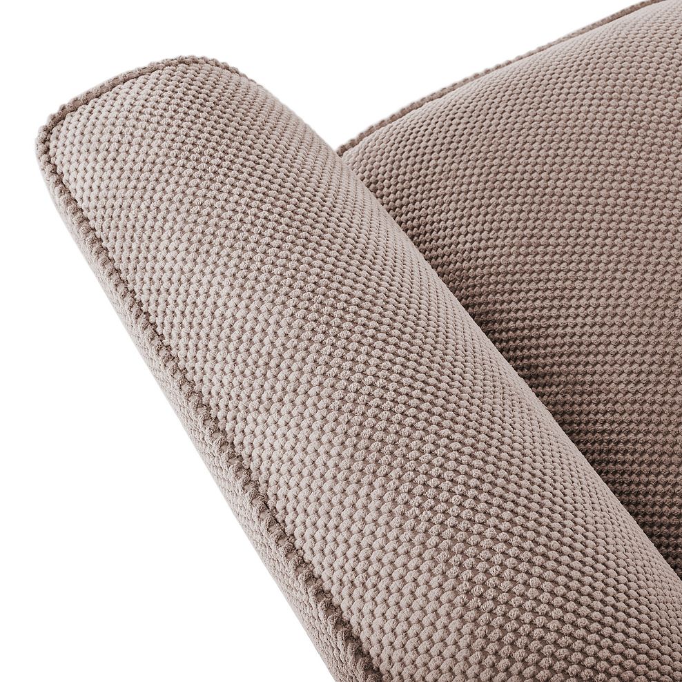 Nebraska 3 Seater High Back Sofa in Aero Fawn with Cedar Scatters 3