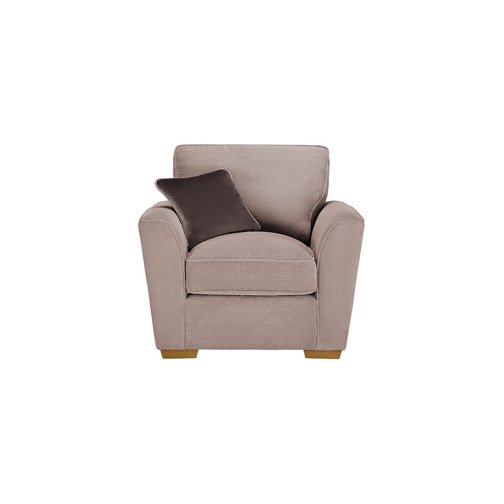 Nebraska Armchair in Aero Fawn with Cedar Scatters 1