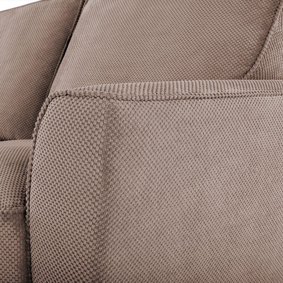 Nebraska Right Hand Corner High Back Sofa with Storage Footstool in Aero Fawn with Cedar Scatters 5