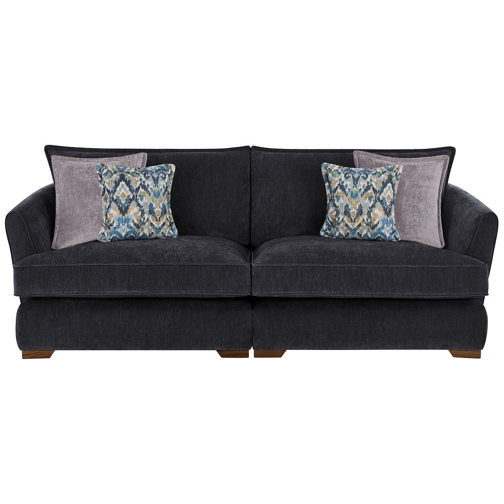 New England 4 Seater Sofa in Pellier Charcoal fabric 2