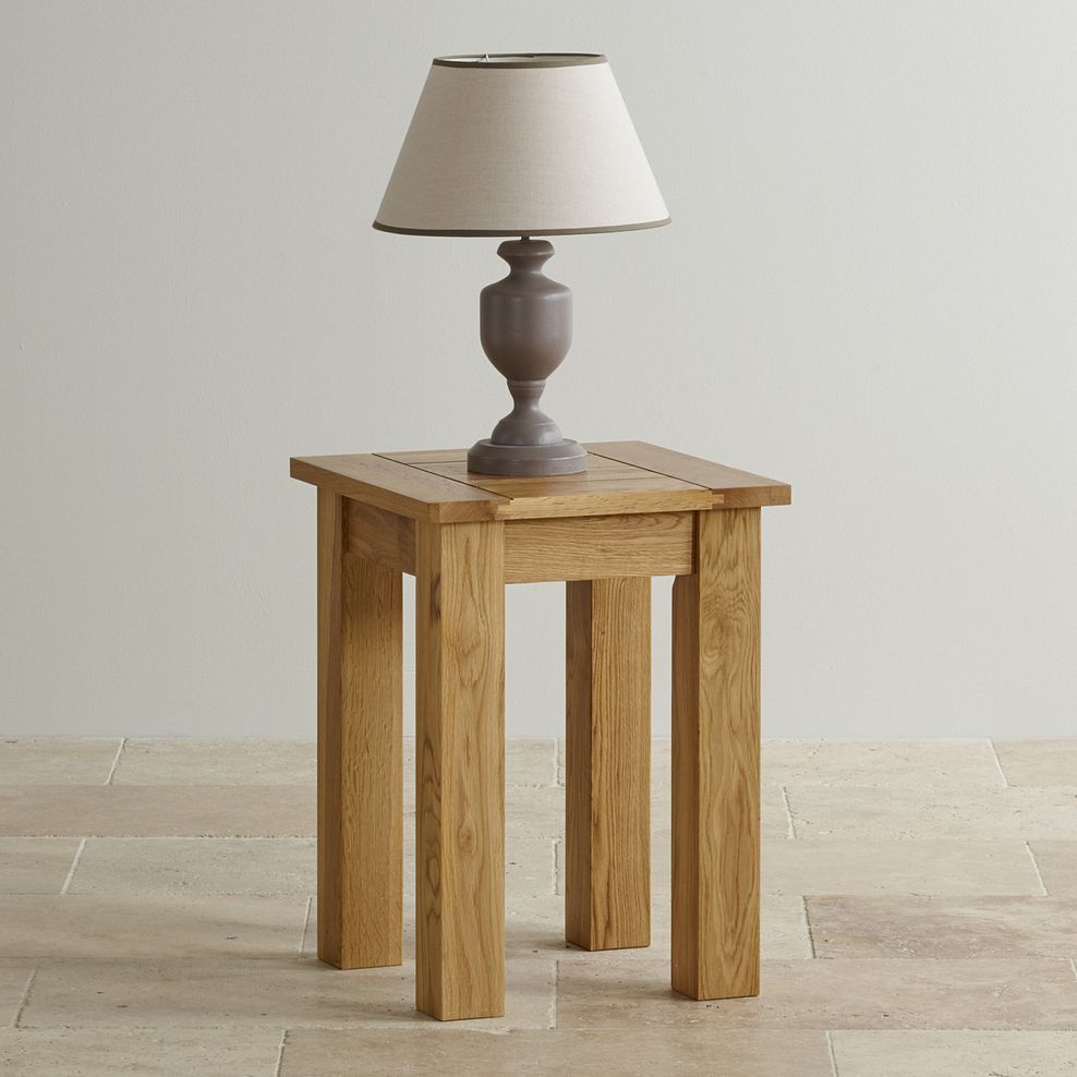 Contemporary Natural Solid Oak Lamp Table 3
