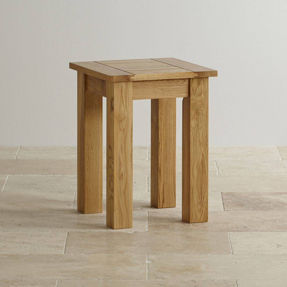 Contemporary Natural Solid Oak Lamp Table 2