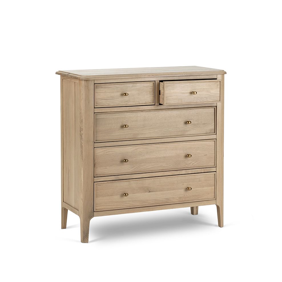Newton Light Natural Solid Oak 2+3 Chest of Drawers 5