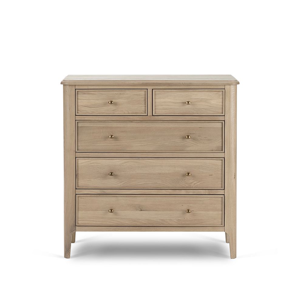 Newton Light Natural Solid Oak 2+3 Chest of Drawers 4