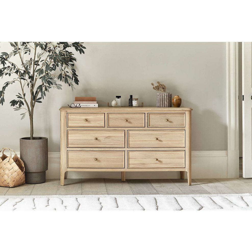 Newton Light Natural Solid Oak 3+4 Chest of Drawers 2