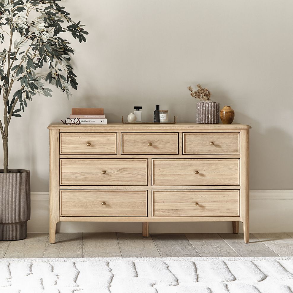Newton Light Natural Solid Oak 3+4 Chest of Drawers 2