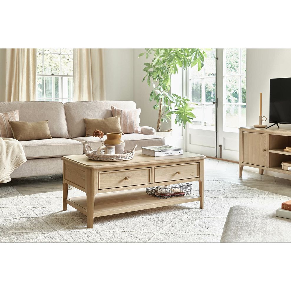 Newton Light Natural Solid Oak Coffee Table 1