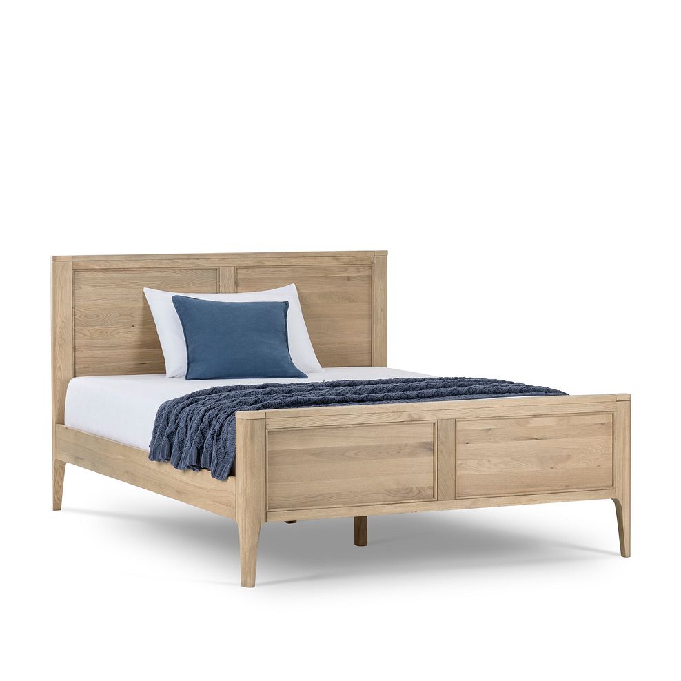 Newton Light Natural Solid Oak Double Bed