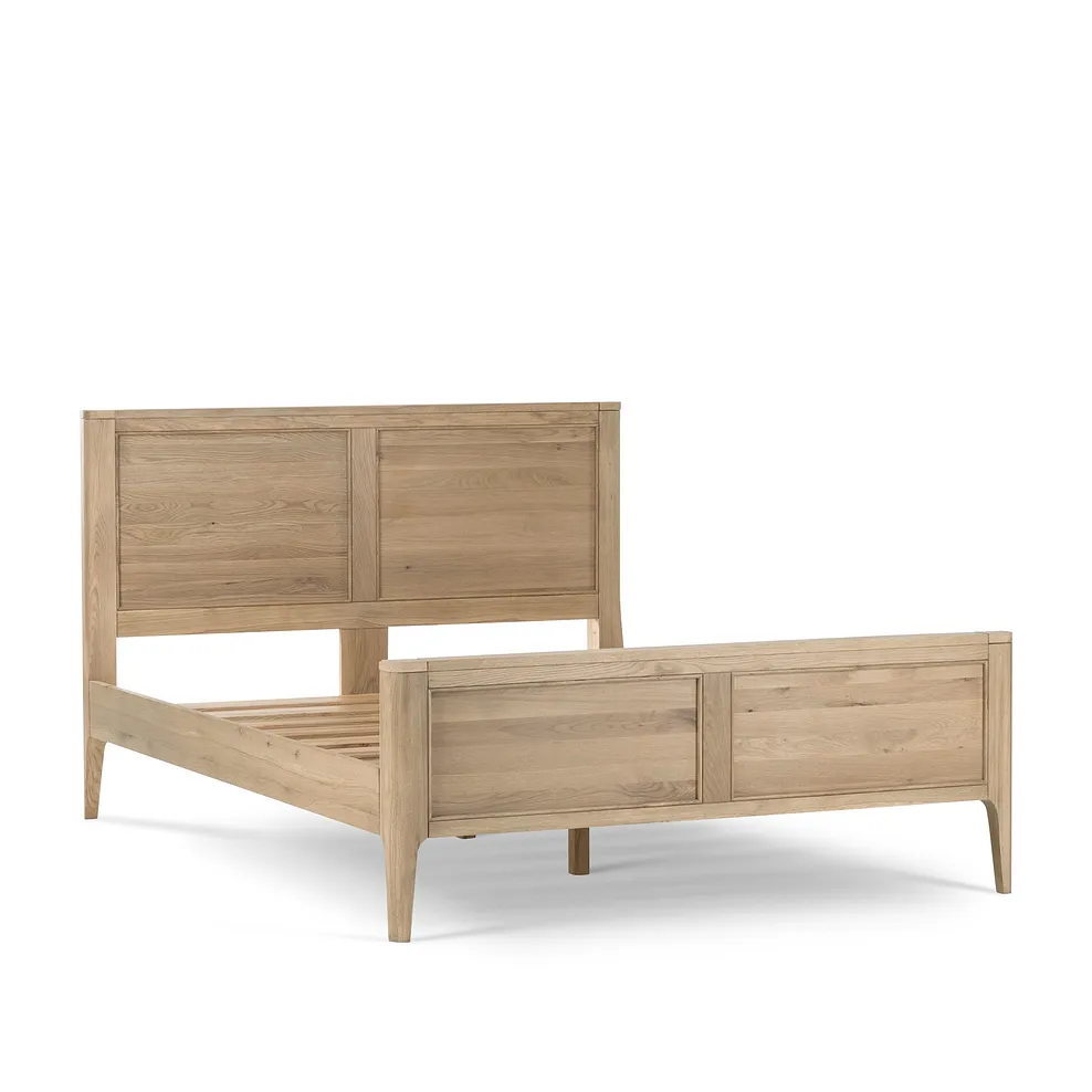 Newton Light Natural Solid Oak Double Bed 4
