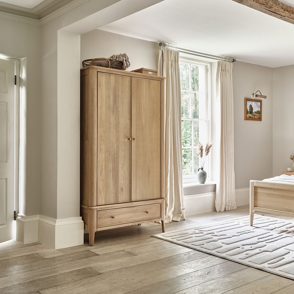 Newton Light Natural Solid Oak Double Wardrobe 3