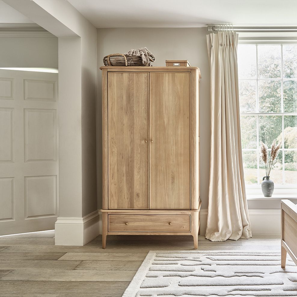 Newton Light Natural Solid Oak Double Wardrobe 1