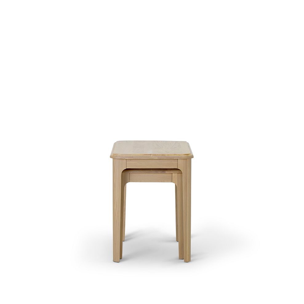 Newton Light Natural Solid Oak Nest of Tables 7