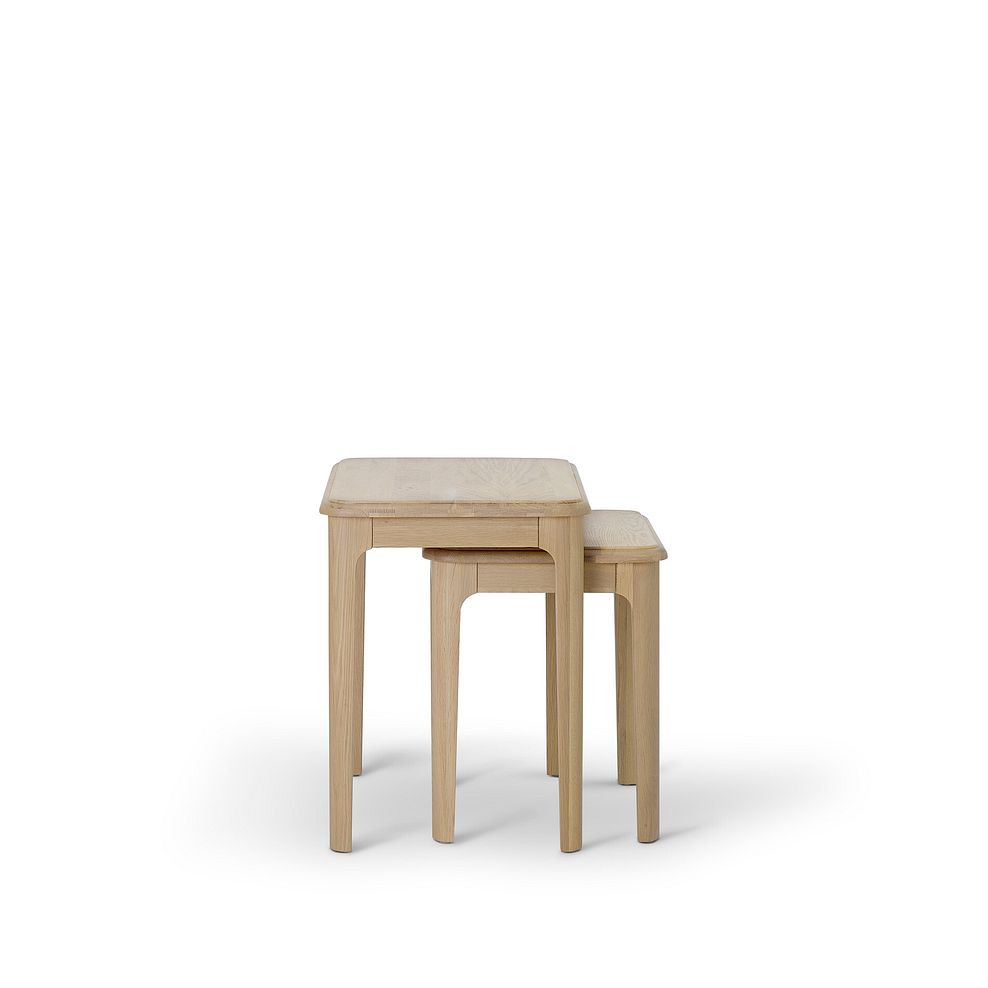 Newton Light Natural Solid Oak Nest of Tables 8