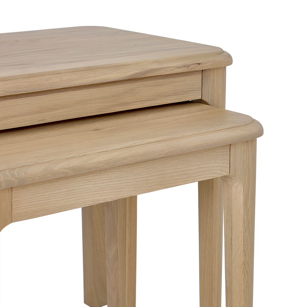 Newton Light Natural Solid Oak Nest of Tables 13