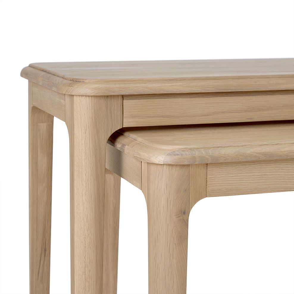 Newton Light Natural Solid Oak Nest of Tables 15