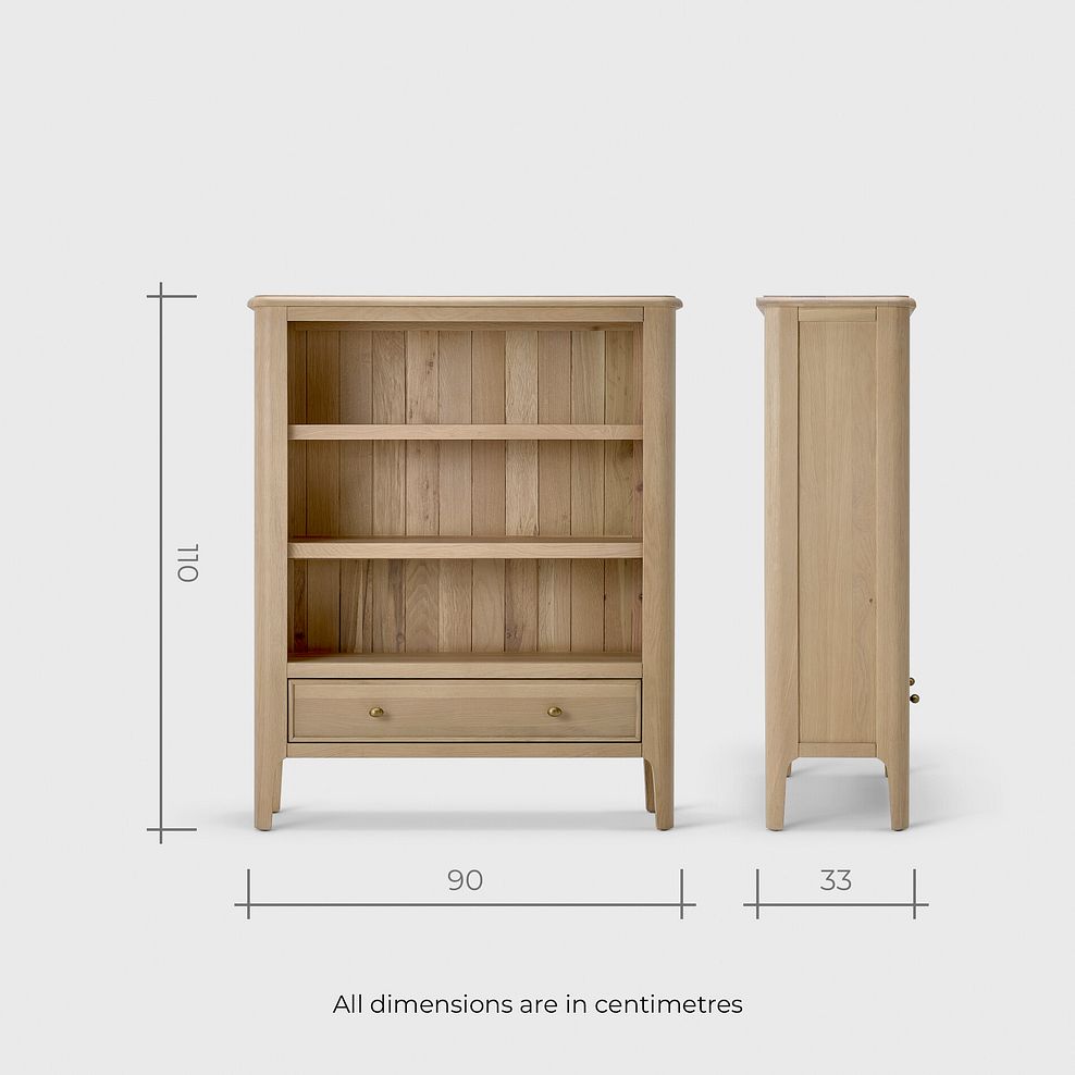 Newton Light Natural Solid Oak Small Bookcase 12