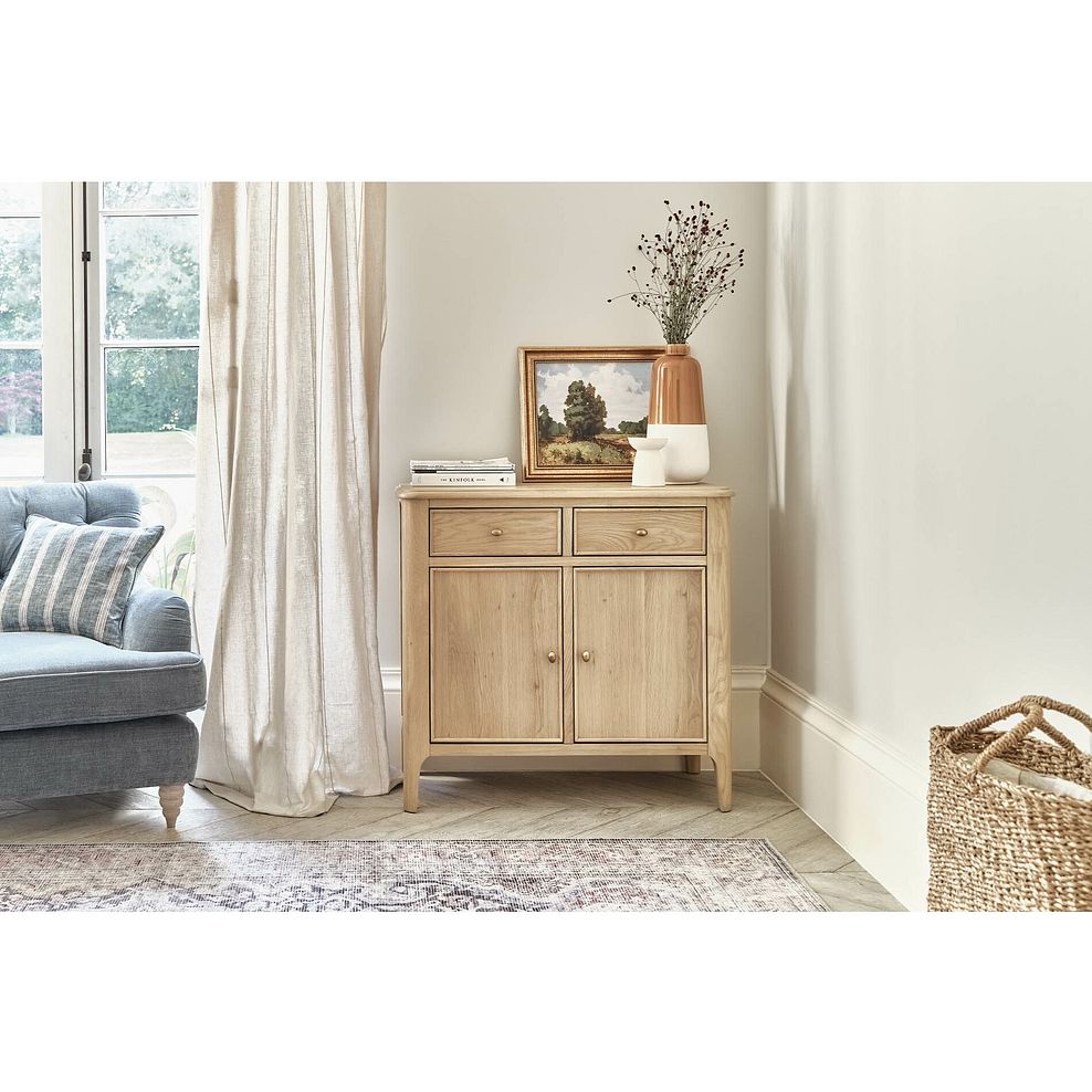 Newton Light Natural Solid Oak Small Sideboard 2