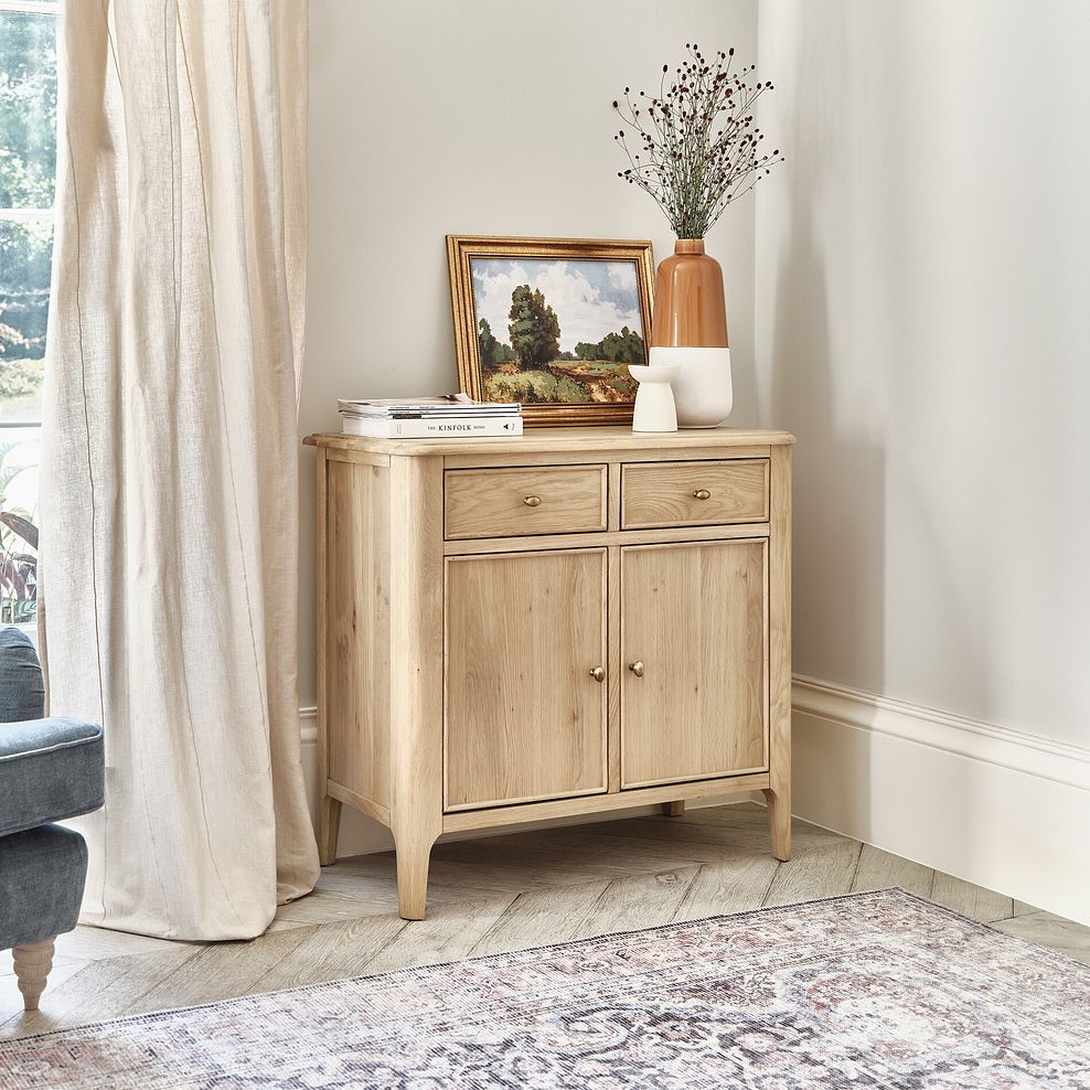 Newton Light Natural Solid Oak Small Sideboard 2