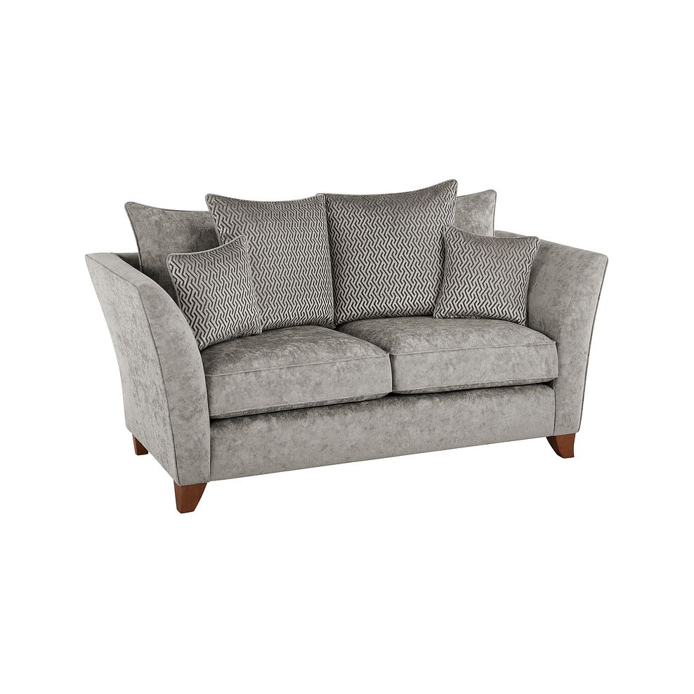 Broadway 2 Seater Pillow Back Sofa in Nickel fabric 2