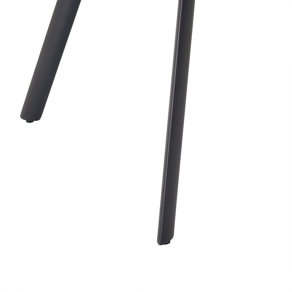 Nico Dining Bench in Dark Grey with Black Metal Legs 7