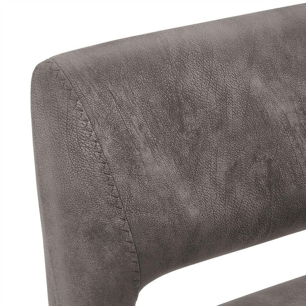 Nico Dining Bench in Dark Grey with Black Metal Legs 8