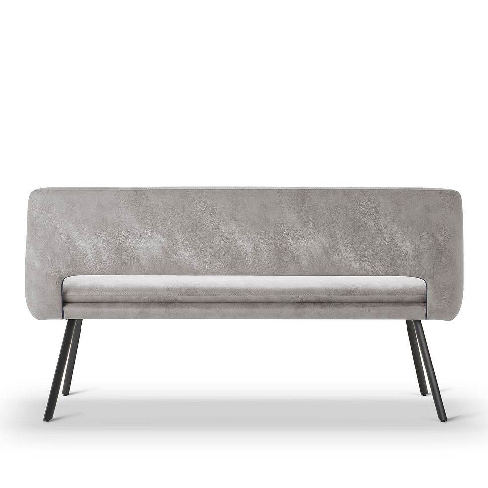 Nico Dining Bench in Light Grey with Black Metal Legs 6