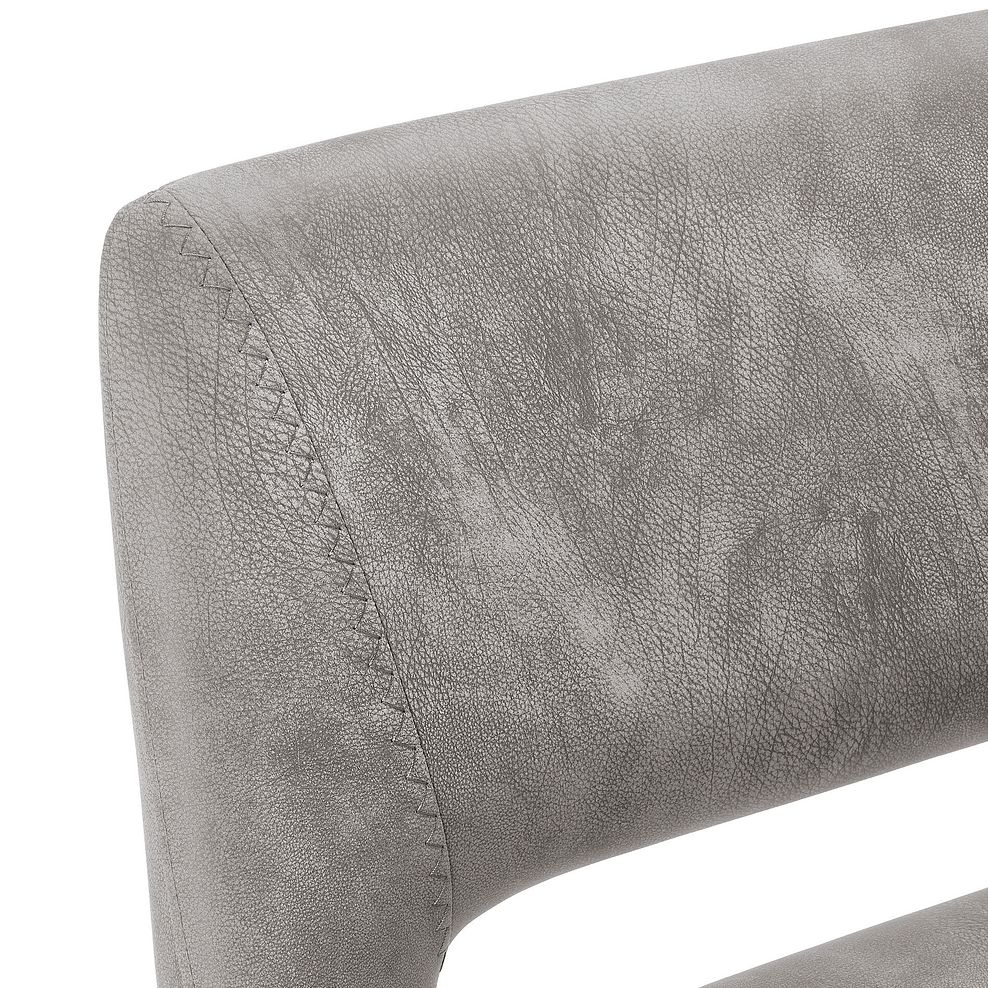 Nico Dining Bench in Light Grey with Black Metal Legs 8