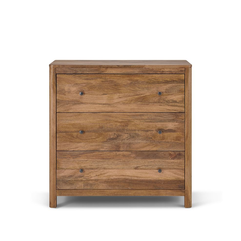 Noah Solid Mango 3 Drawer Chest 5