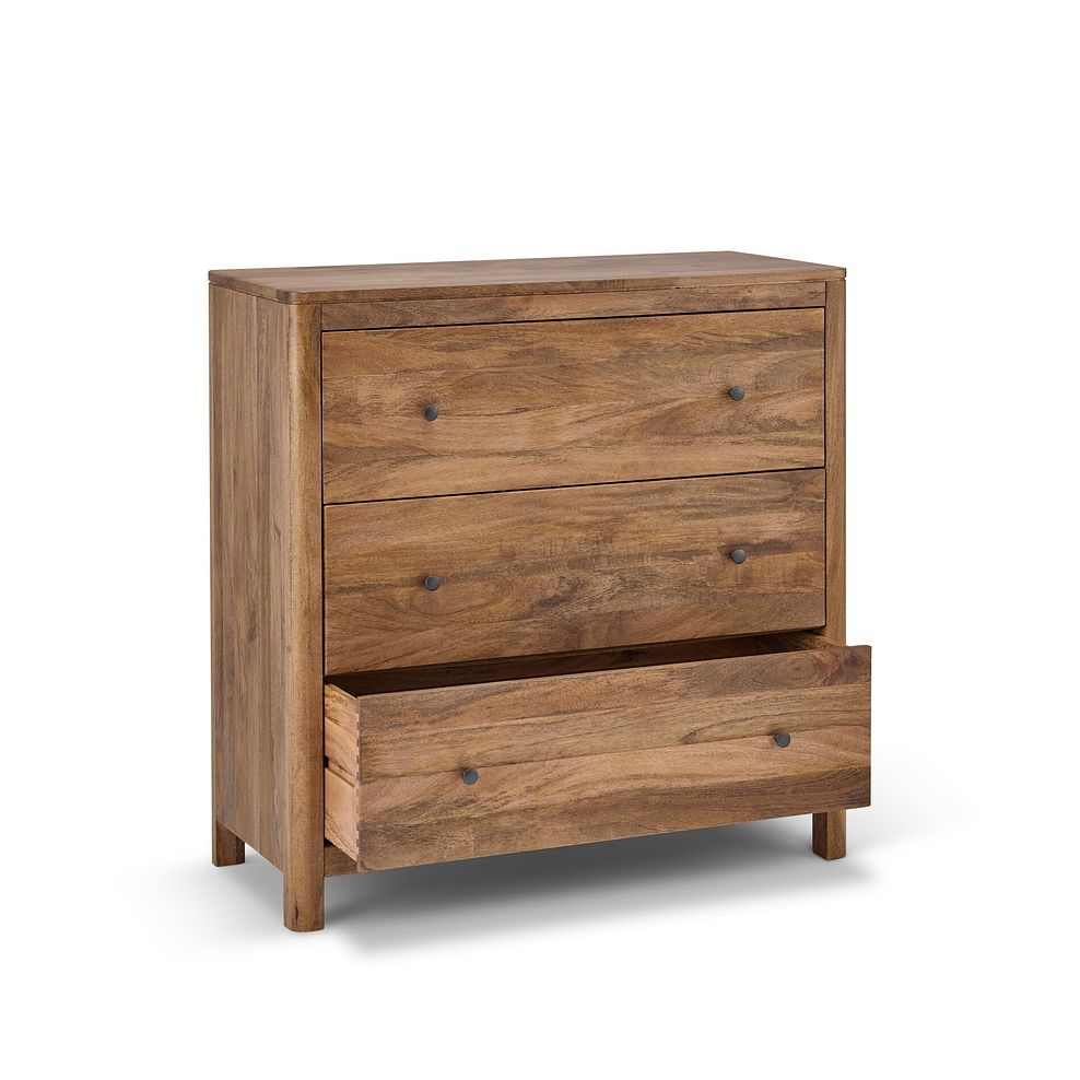 Noah Solid Mango 3 Drawer Chest 4