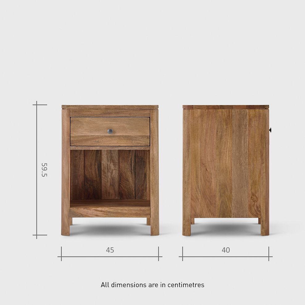 Noah Solid Mango Bedside Table 14