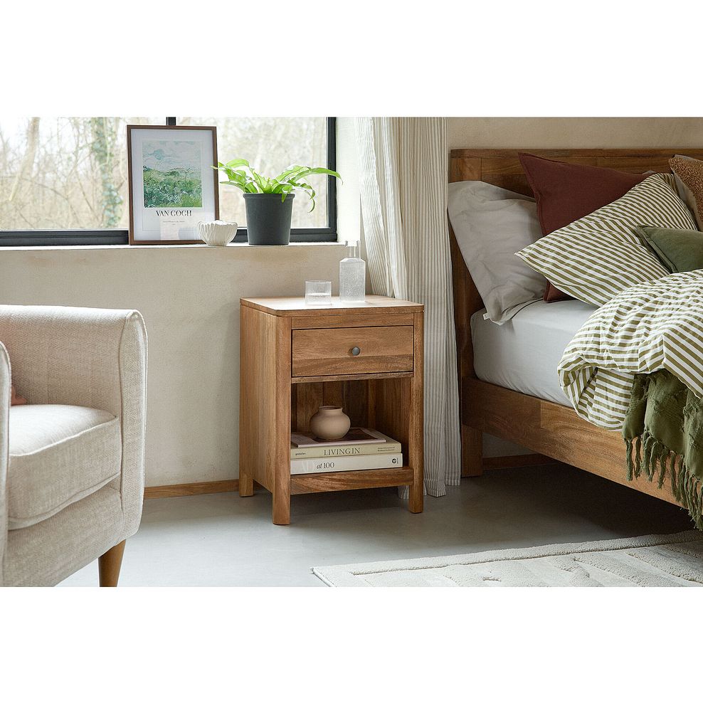 Noah Solid Mango Bedside Table 1