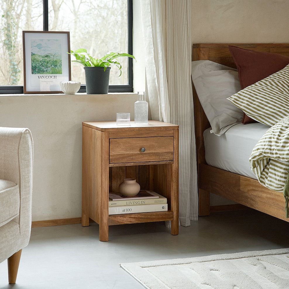 Noah Solid Mango Bedside Table 2