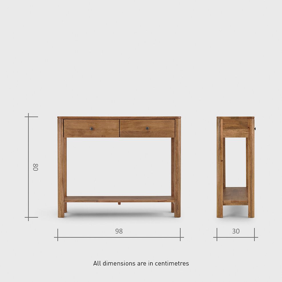Noah Solid Mango Console Table 14