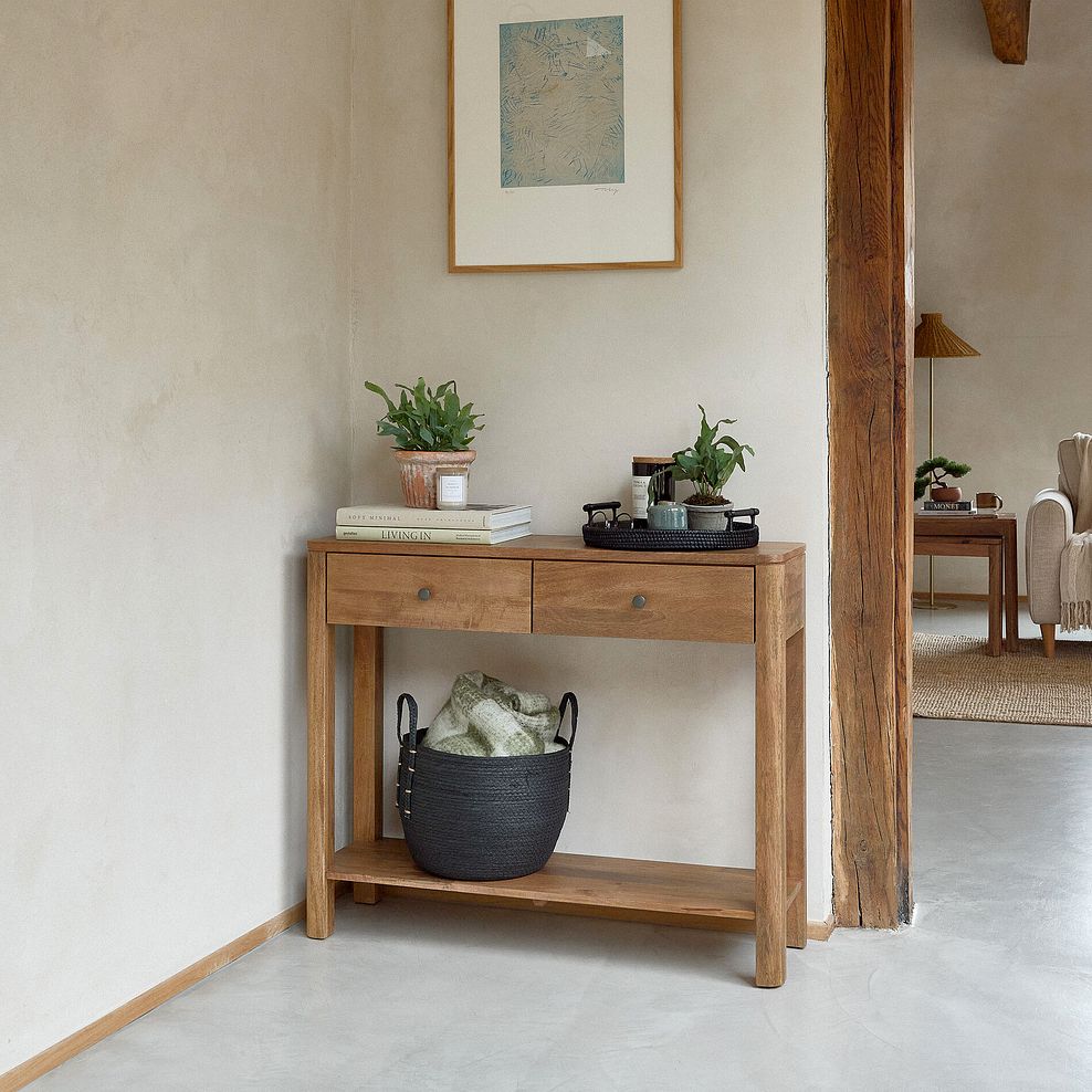 Noah Solid Mango Console Table 2