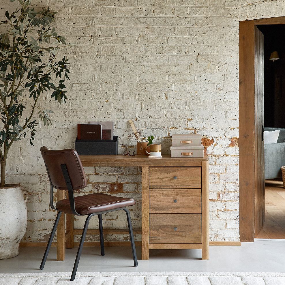 Noah Solid Mango Desk 1