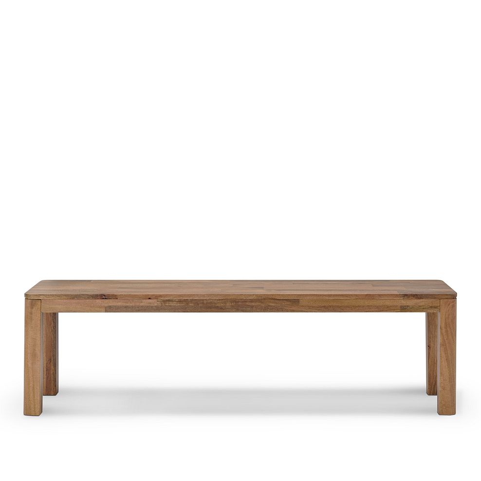 Noah Solid Mango Dining Table + 2 Noah Solid Mango Benches 9