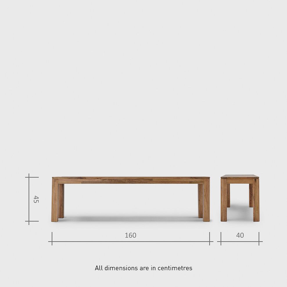 Noah Solid Mango Dining Table + 2 Noah Solid Mango Benches 11