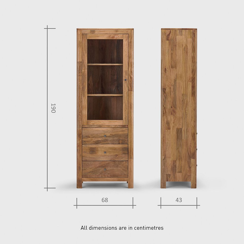 Noah Solid Mango Display Cabinet 14
