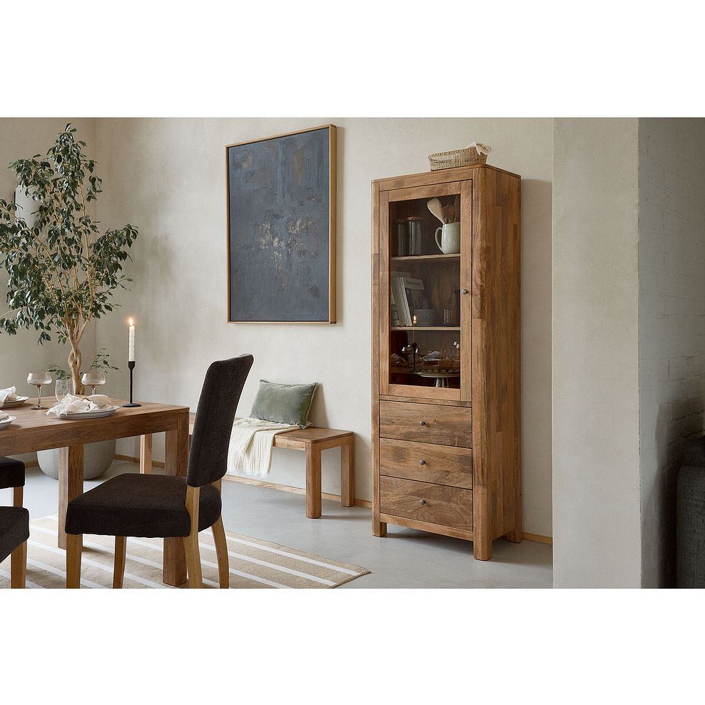 Noah Solid Mango Display Cabinet 1