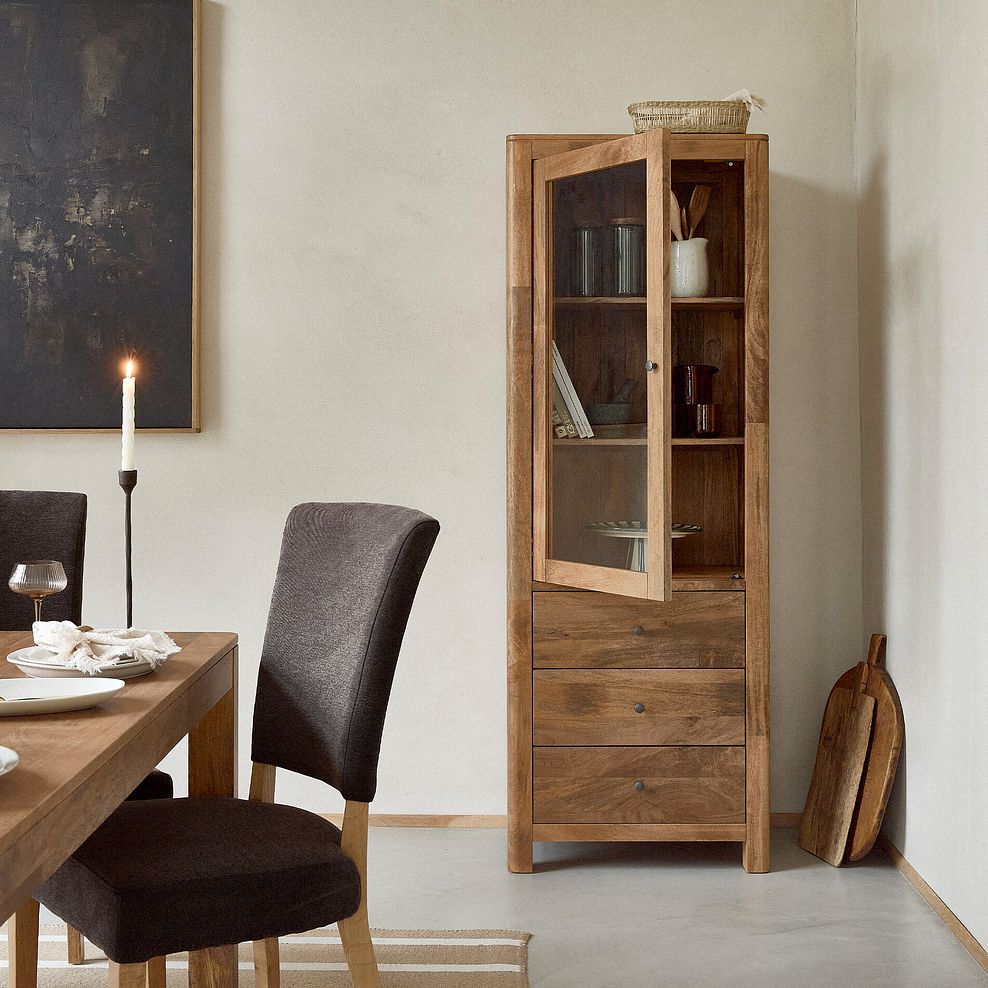 Noah Solid Mango Display Cabinet 4