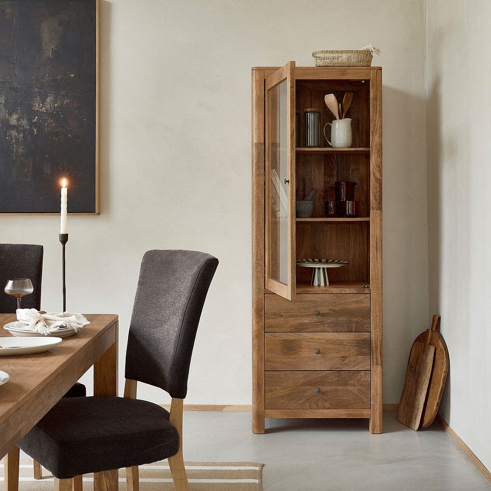 Noah Solid Mango Display Cabinet 3